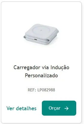 Carregador por indução personalizado como alternativa de brindes de tecnologia para kits corporativos e eventos empresariais