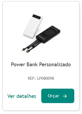 Power bank personalizado como sugestão de brindes tecnológicos úteis para empresas, viagens e ações promocionais