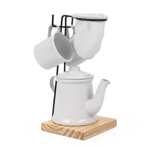 Kit de café com bule e xícaras como opção de kit corporativo personalizado para clientes e parceiros