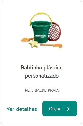 Baldinho de praia plástico personalizado com pá, ancinho e rede, opção de brinde para o dia das crianças