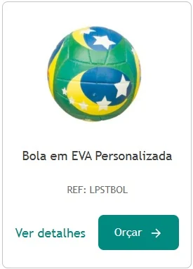 Bola em EVA personalizada com estampa da bandeira do Brasil, item de brinde para o dia das crianças